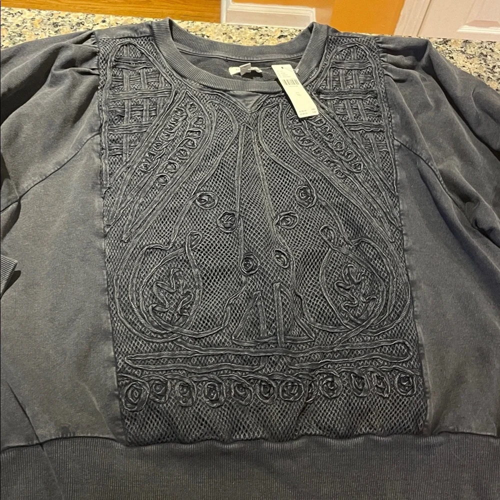 Anthropologie Black Sweatshirt - Picture 6 of 8